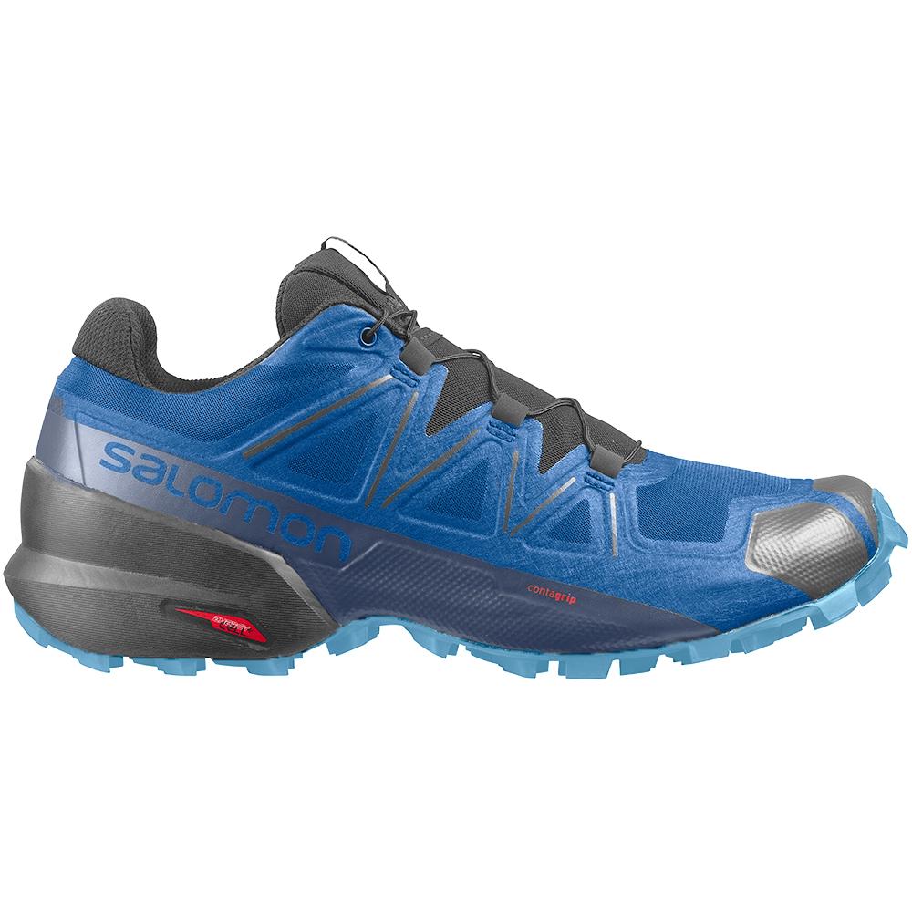 Salomon Singapore Mens Trail Running Shoes - SPEEDCROSS 5 Indigo | 10983-IDKJ